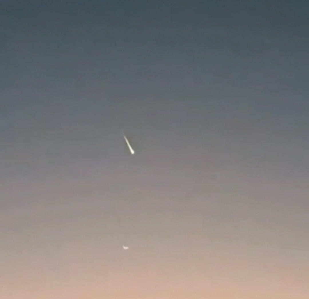 Meteor sighted with Moon over Brazil