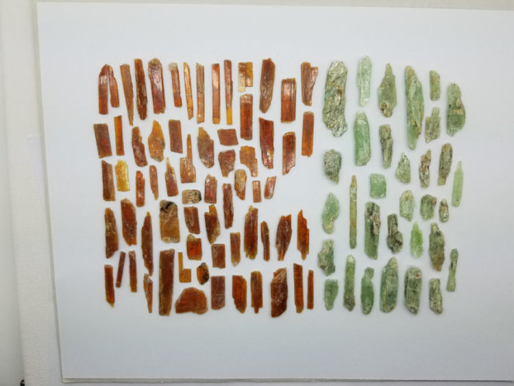 Kyanite Colors | Mix Lot | Orange and Green - The Meteorite Traders