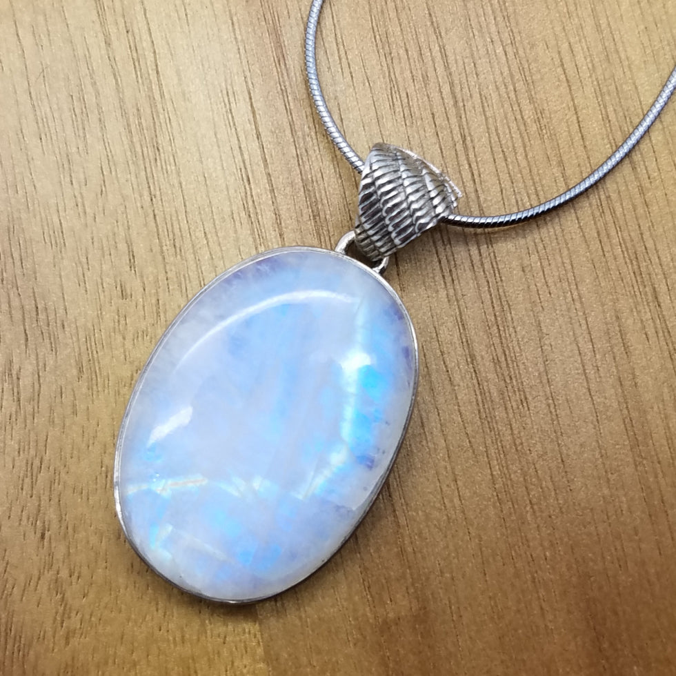 Rainbow Moonstone Pendant - The Meteorite Traders