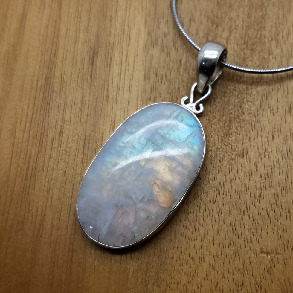 Rainbow Moonstone Pendant - The Meteorite Traders