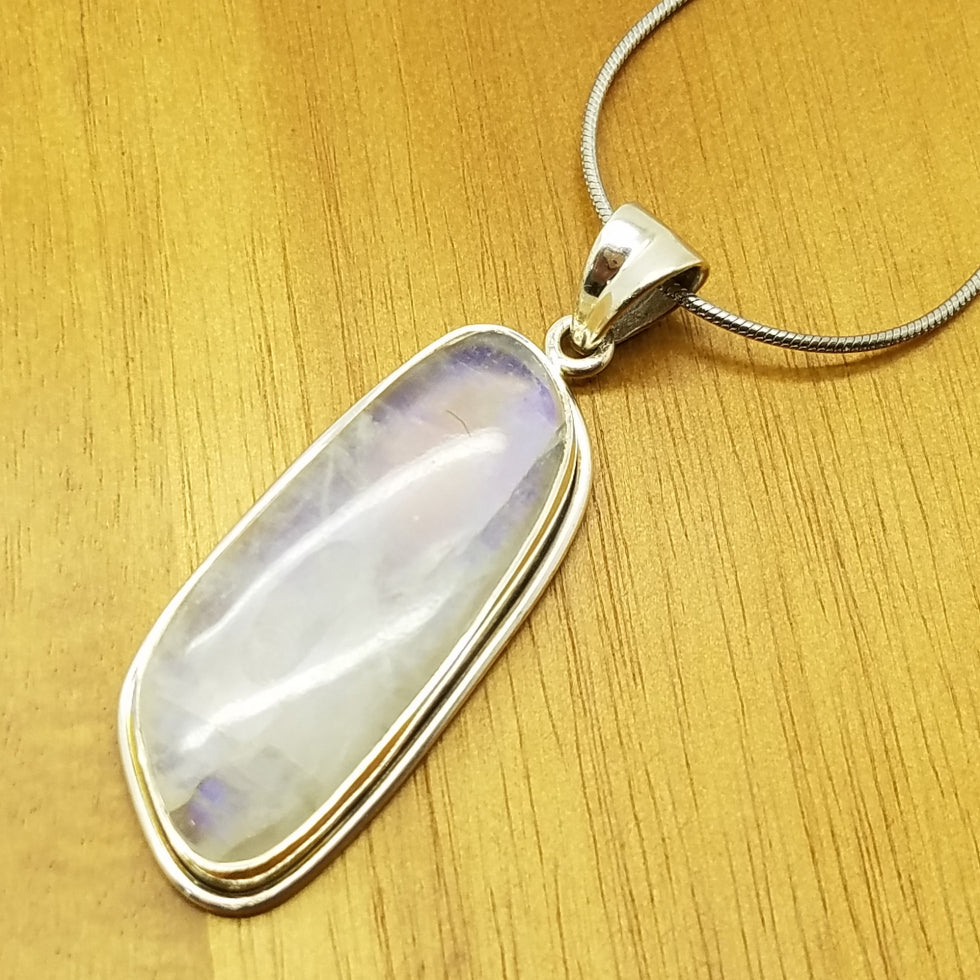 Rainbow Moonstone Pendant - The Meteorite Traders