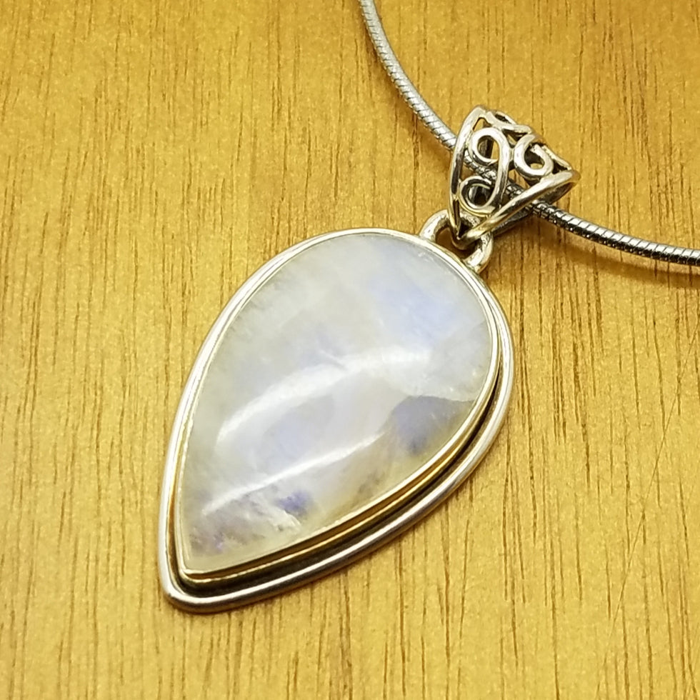 Rainbow Moonstone Pendant - The Meteorite Traders