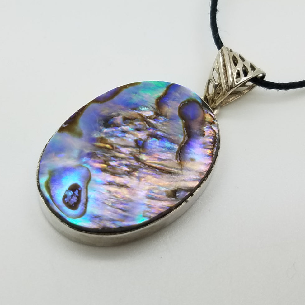 abalone pendant sterling silver