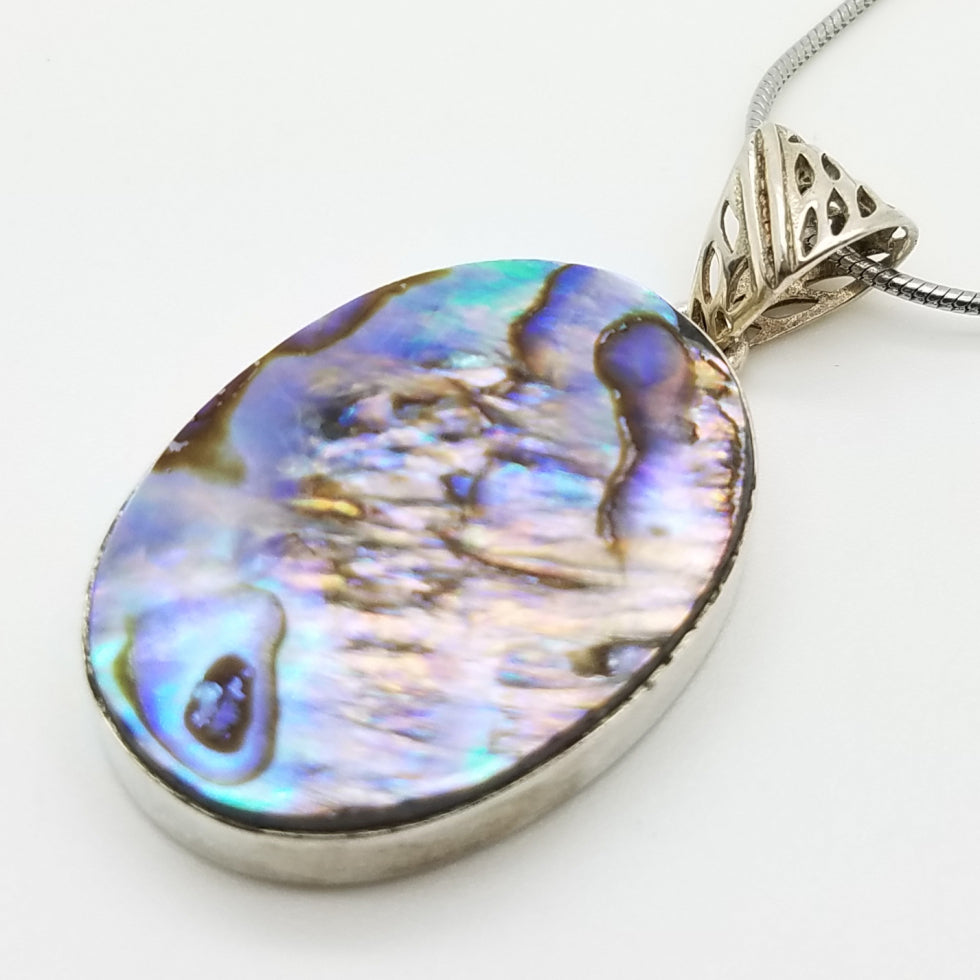 abalone pendant sterling silver
