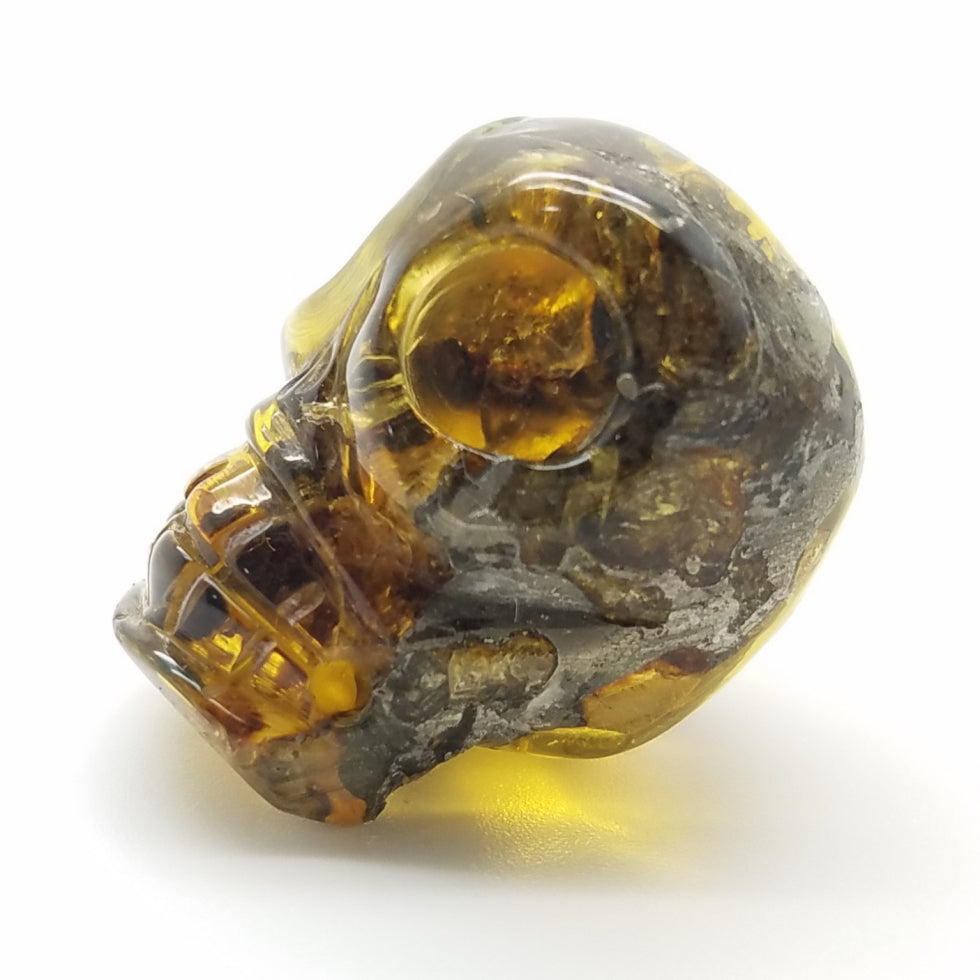 Skull Amber Carving - The Meteorite Traders
