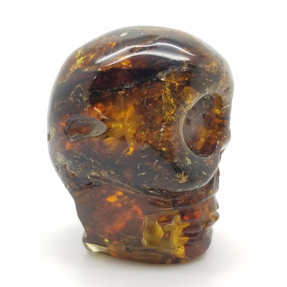 Skull Amber Carving - The Meteorite Traders