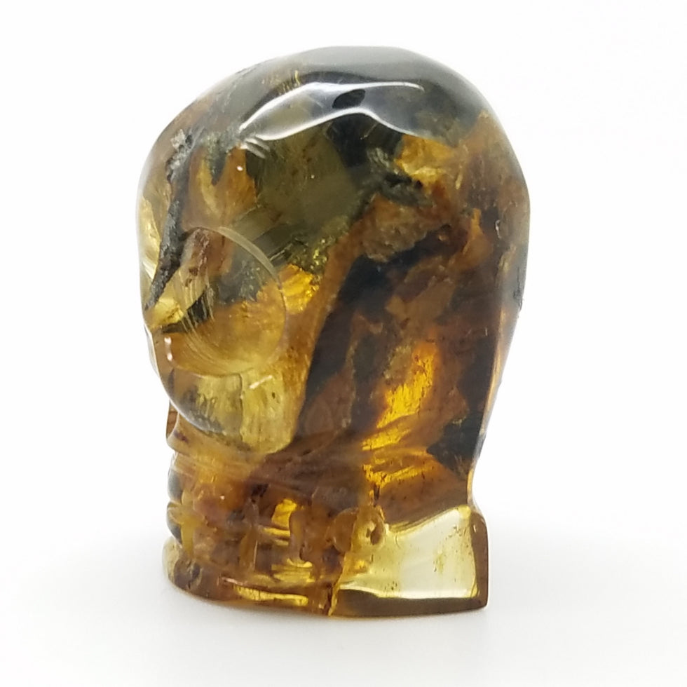 Skull Amber Carving - The Meteorite Traders