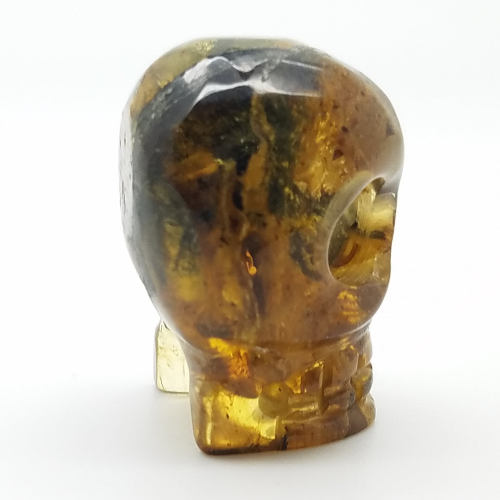 Skull Amber Carving - The Meteorite Traders
