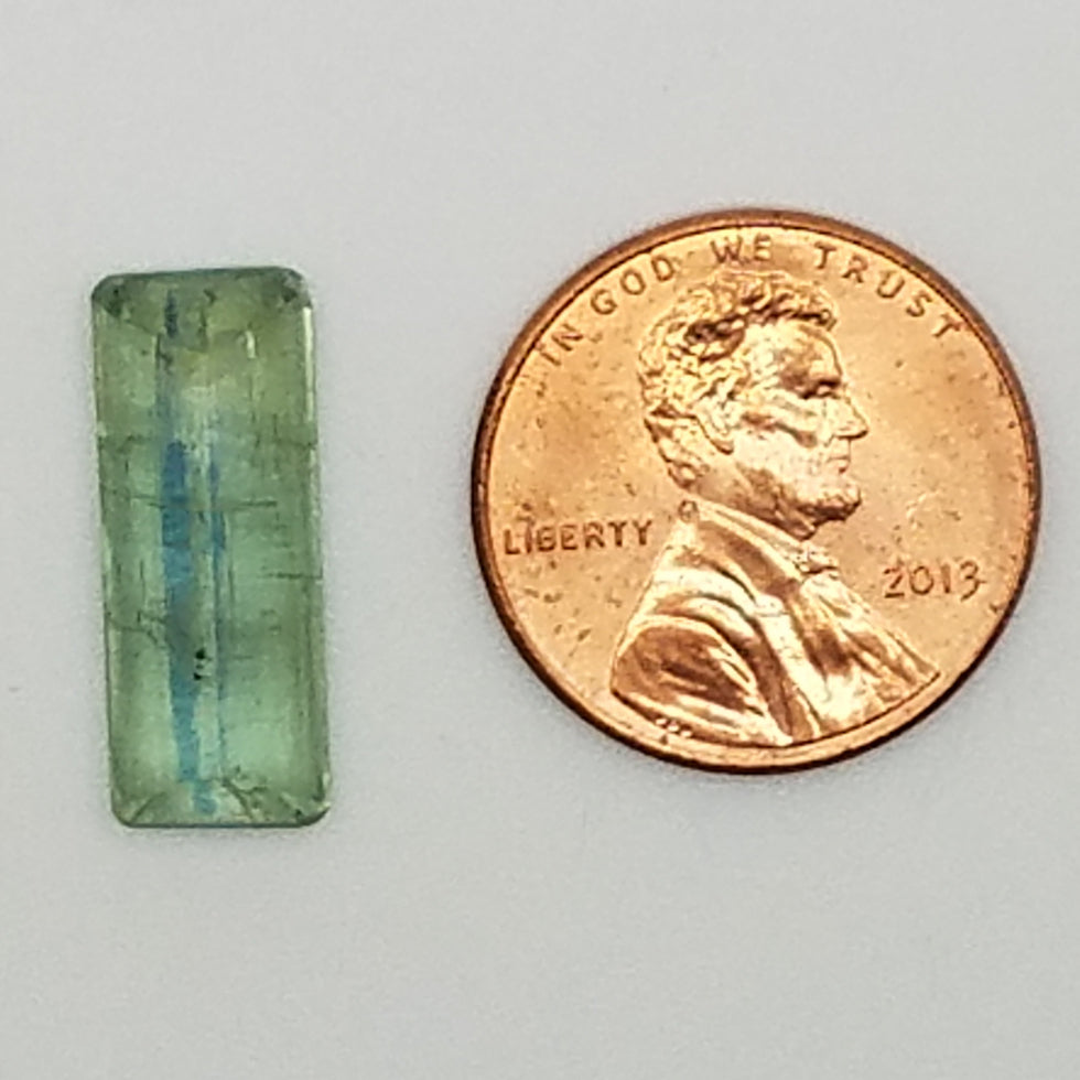 Green Kyanite Faceted Gemstone GKF1 - The Meteorite Traders