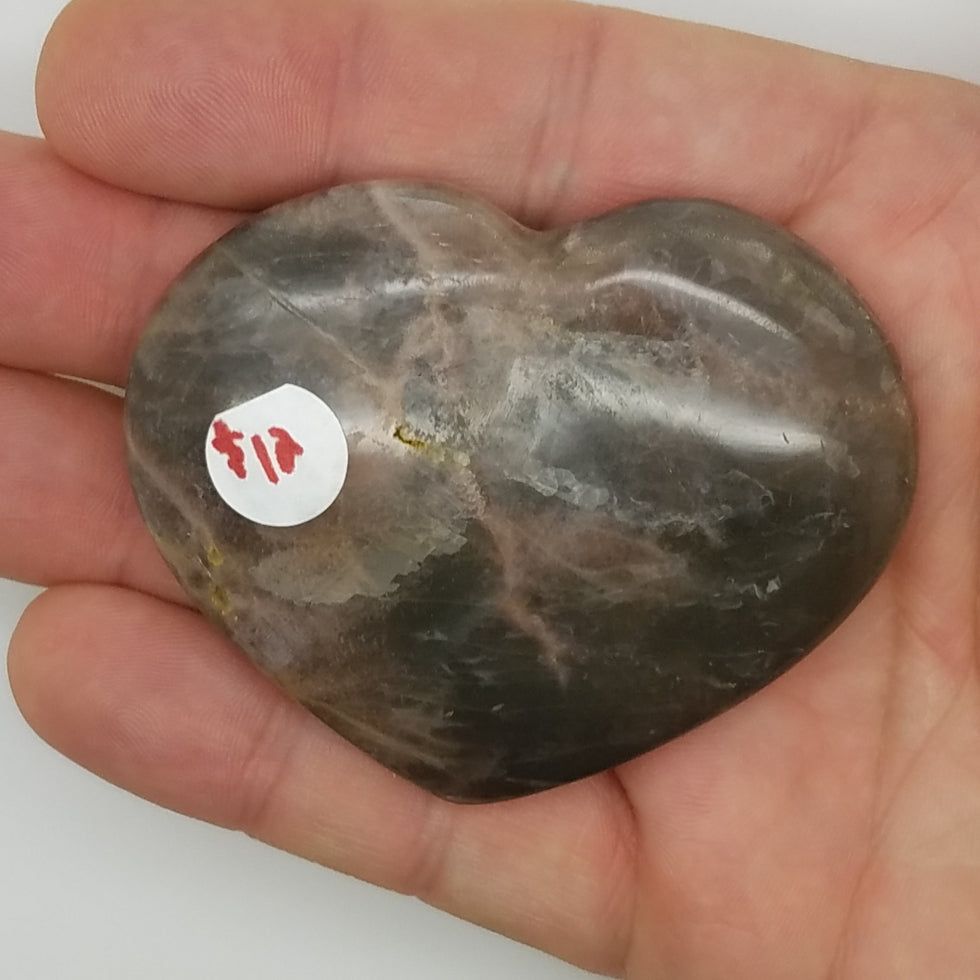 Black Moonstone Heart Shape - The Meteorite Traders