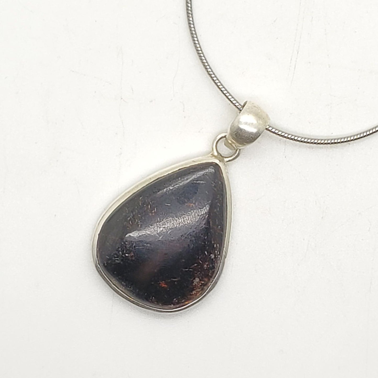 Arfvedsonite Sterling Pendant