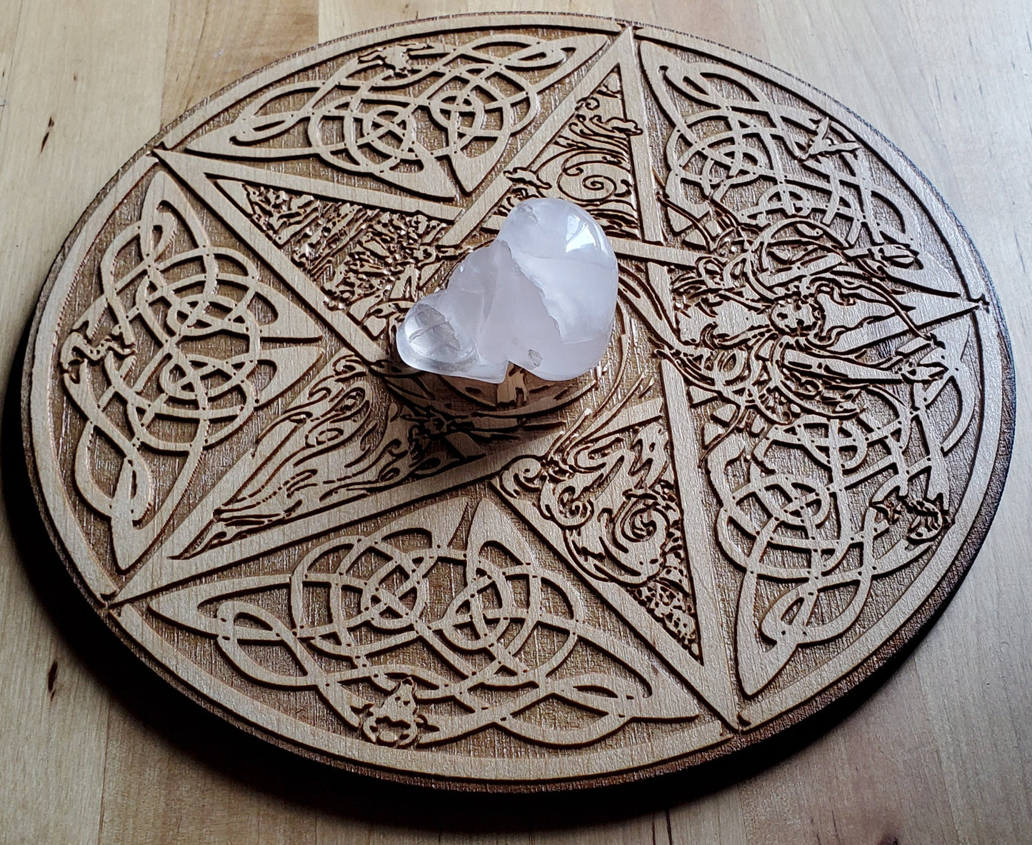Rose Quartz Skull Crystal grid