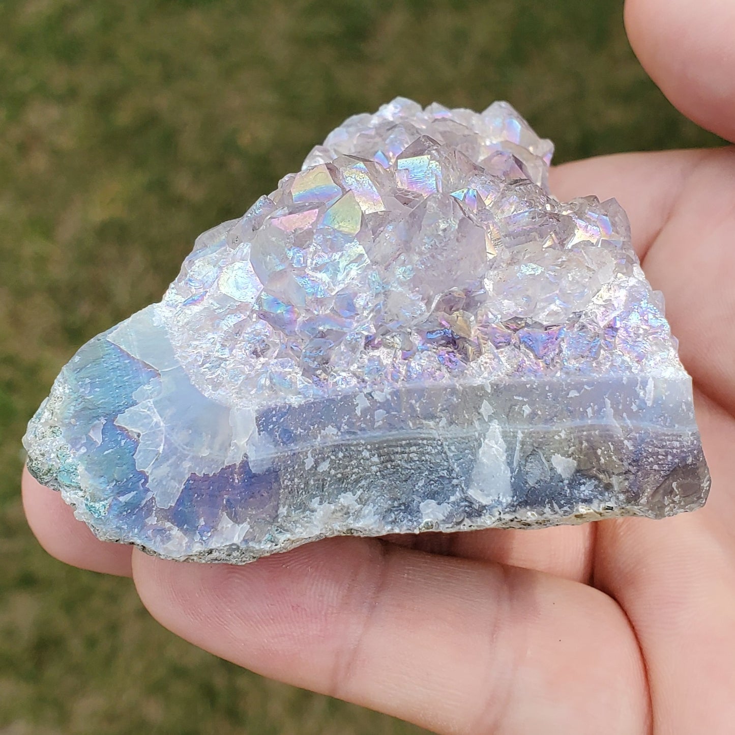 Amethyst Rainbow Aura Crystal Cluster