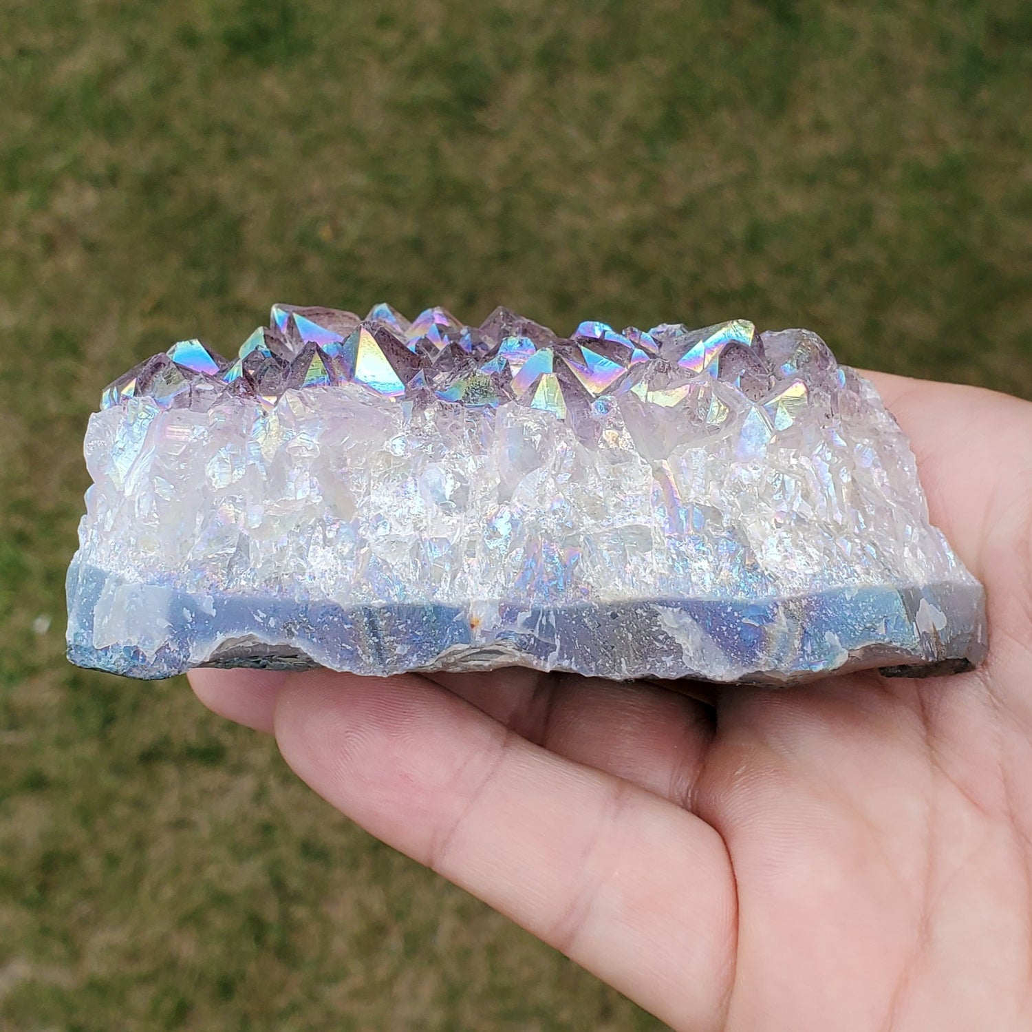 Amethyst Rainbow Aura Crystal Cluster