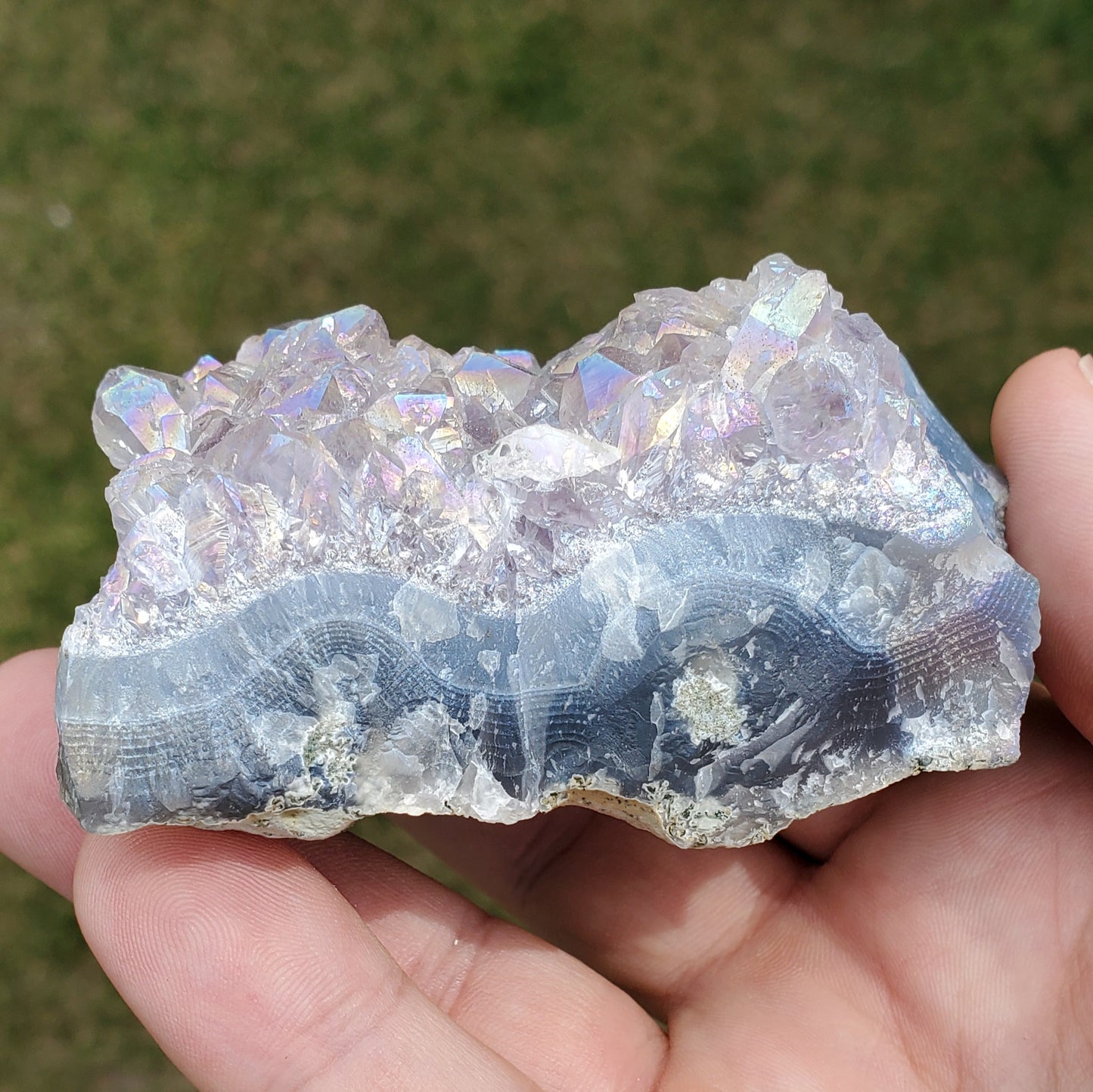 Amethyst Rainbow Aura Crystal Cluster
