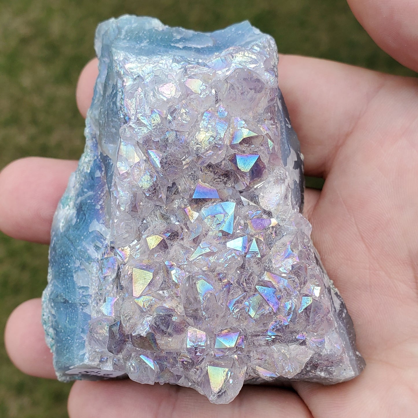 Amethyst Rainbow Aura Crystal Cluster