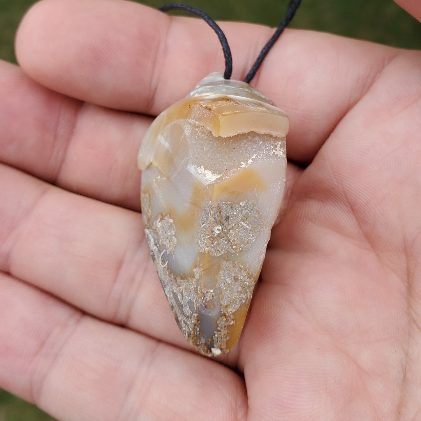 Spiralite Aura Fossil Pendant