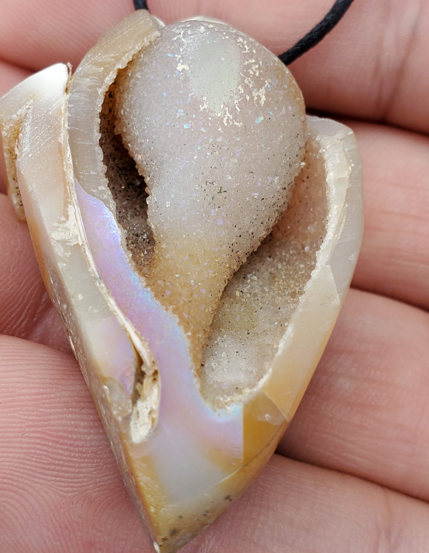 Spiralite Aura Fossil Pendant
