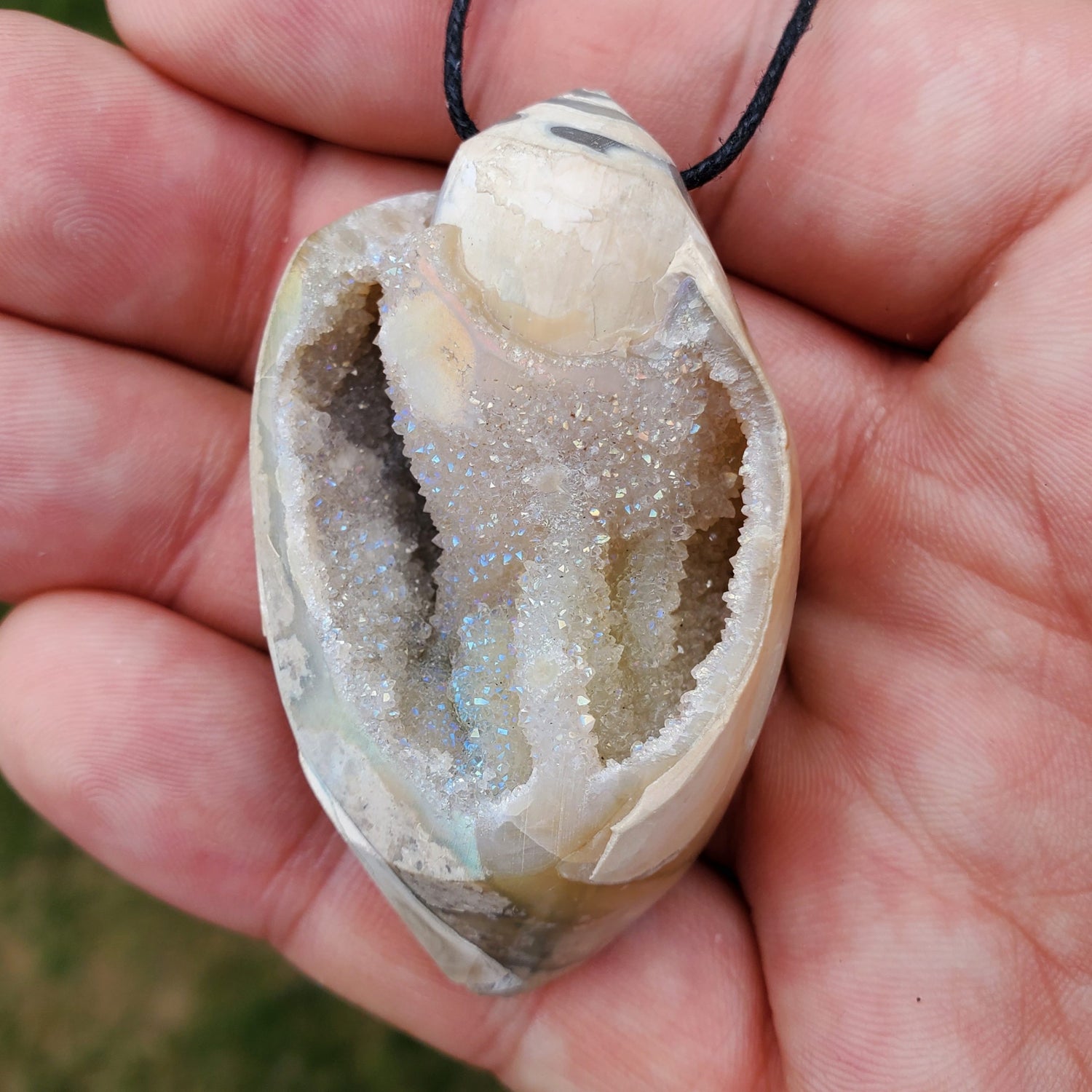 Spiralite Aura Fossil Pendant
