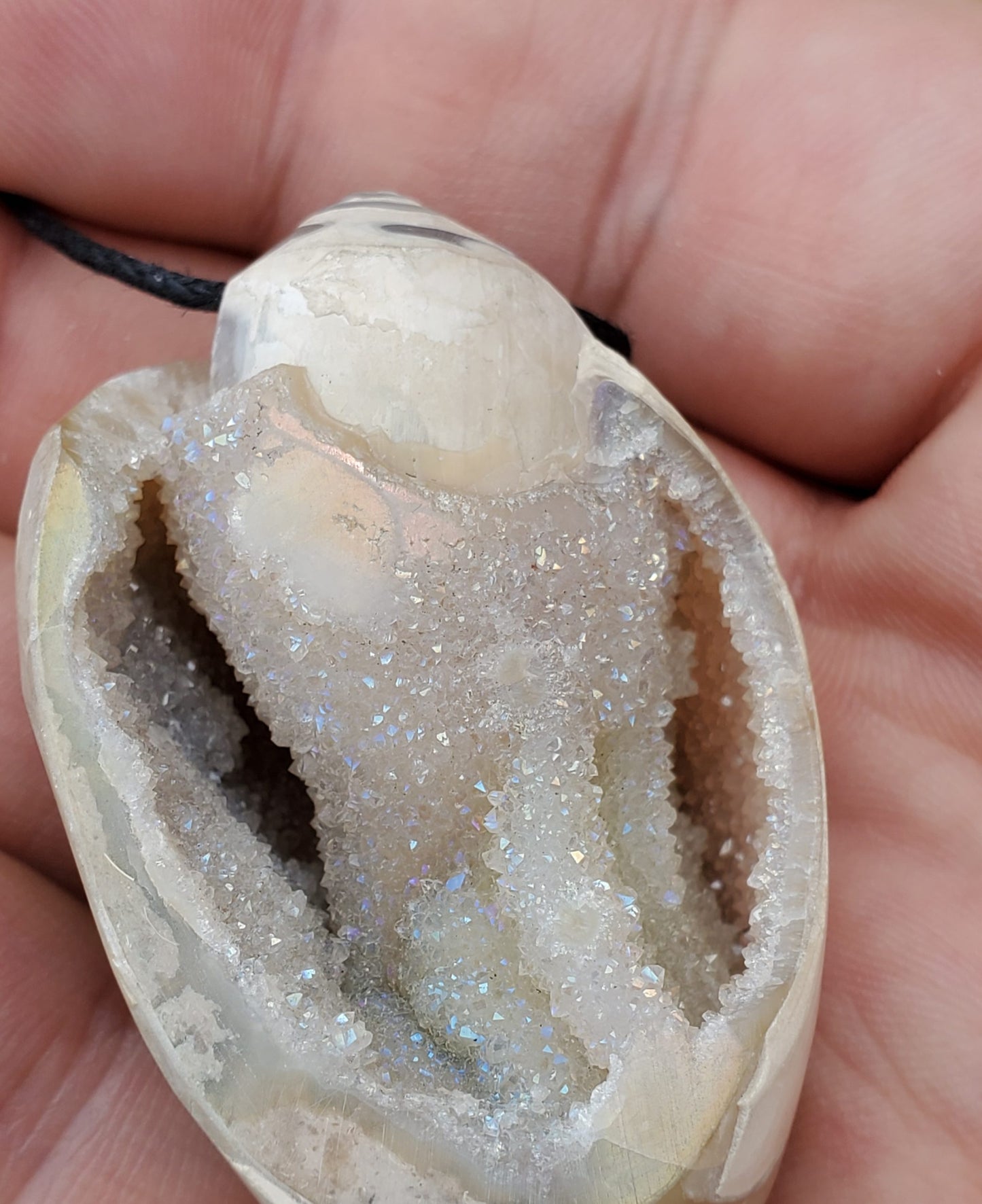 Spiralite Aura Fossil Pendant