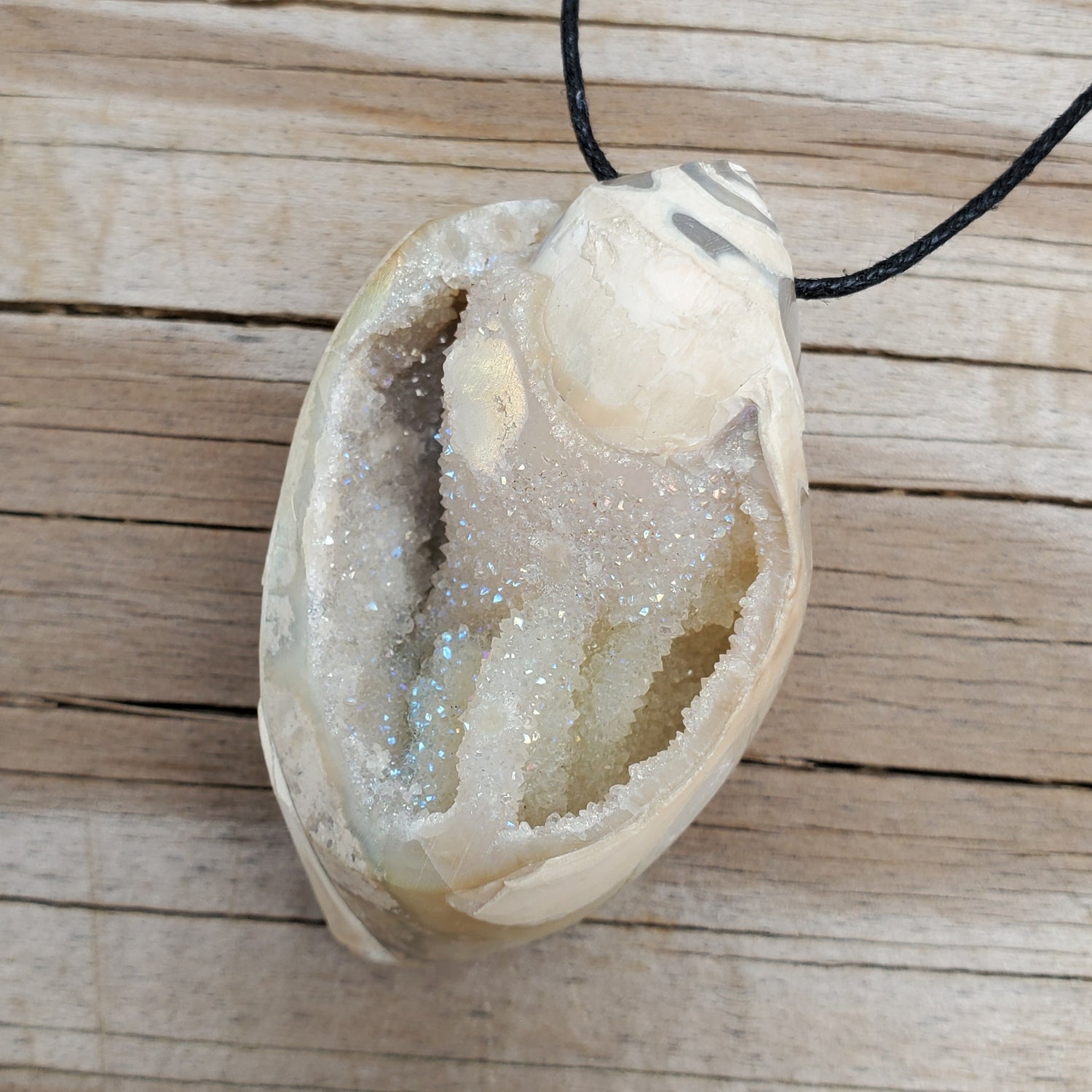 Spiralite Aura Fossil Pendant