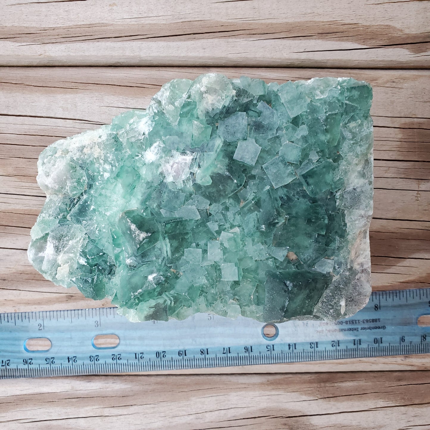 Green Fluorite Crystal Cluster