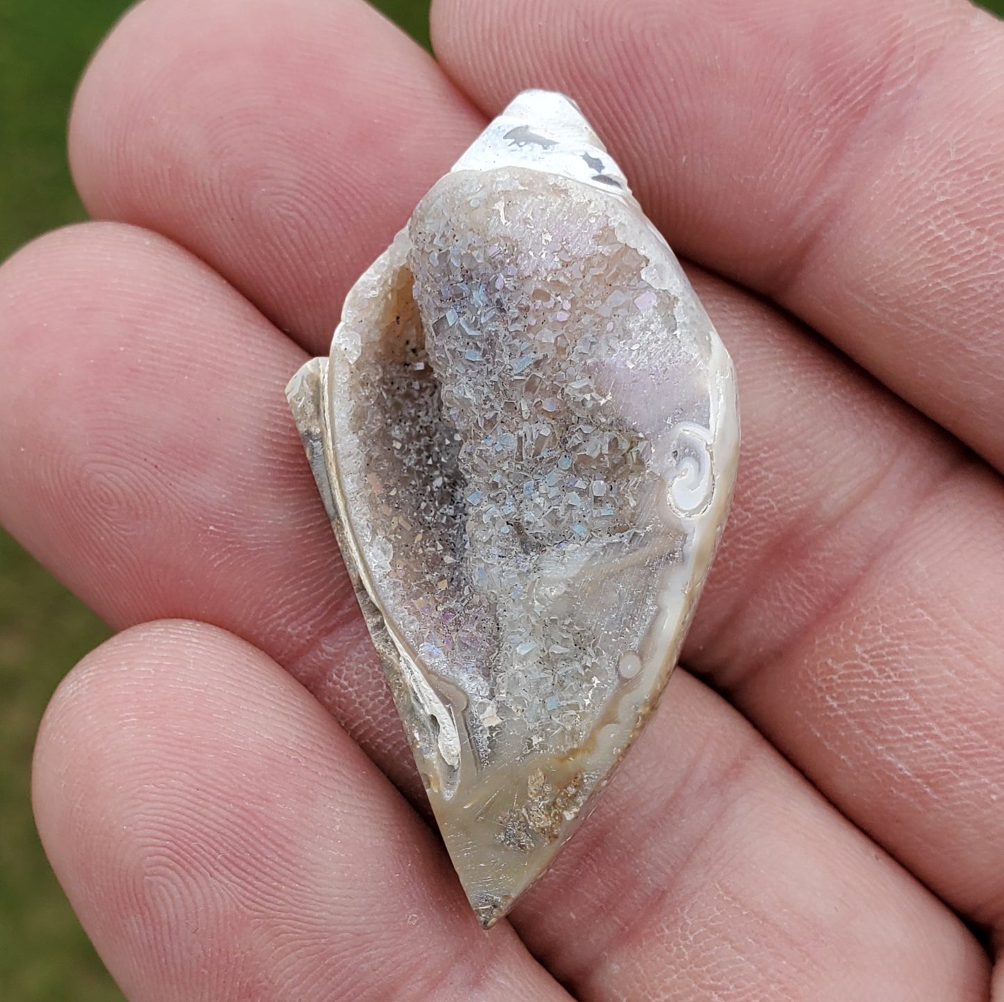 SPIRALITE Druzy Fossil Pendant SPP16