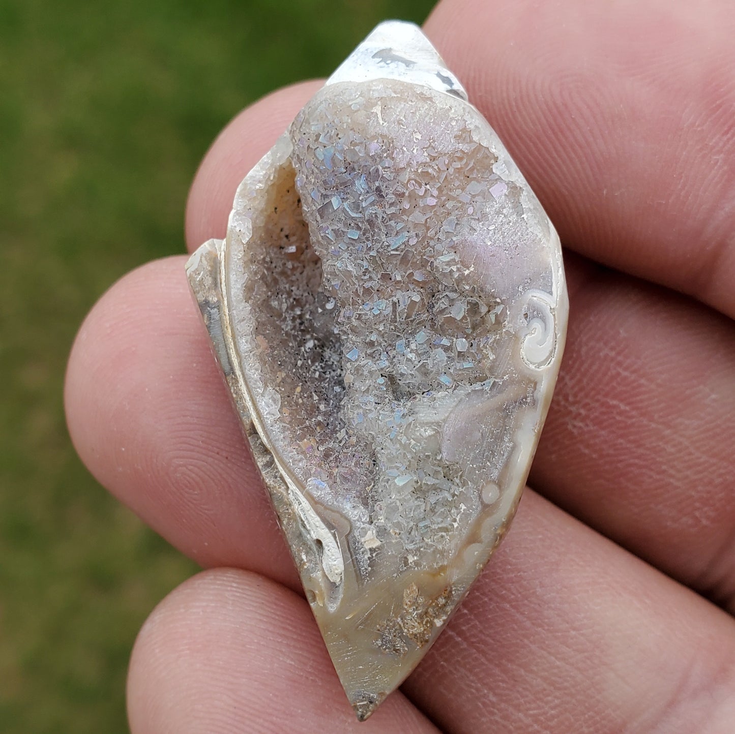 SPIRALITE Druzy Fossil Pendant SPP16