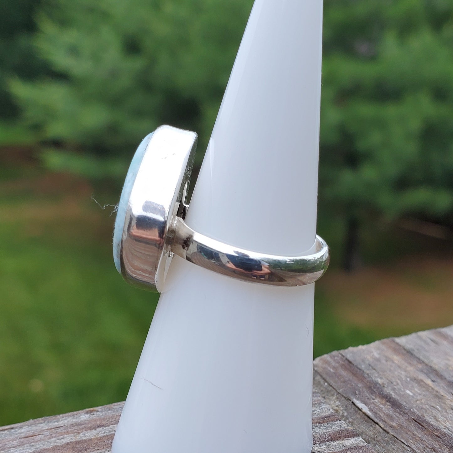 Larimar Gemstone Sterling Ring