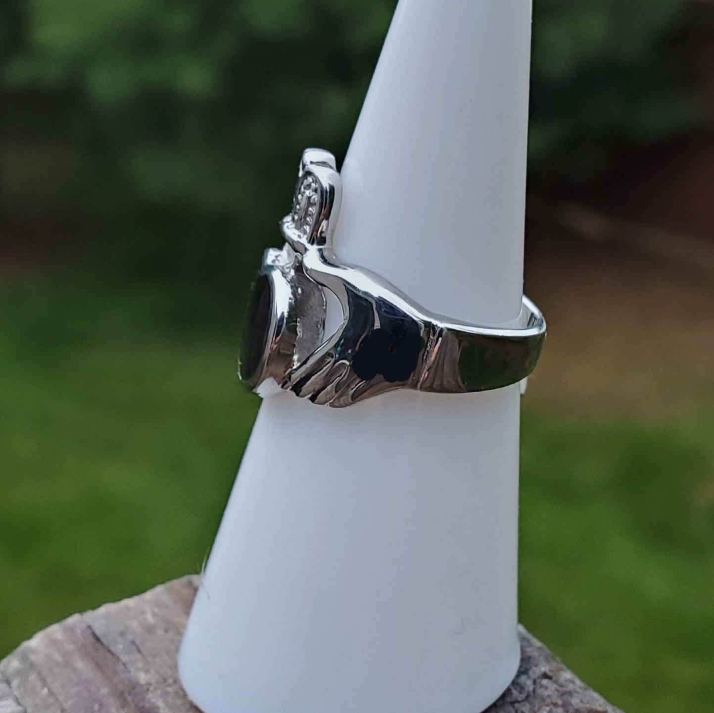 Black Heart Celtic Claddagh Ring