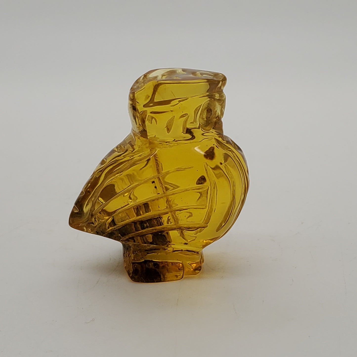 Owl Amber Talisman Carving