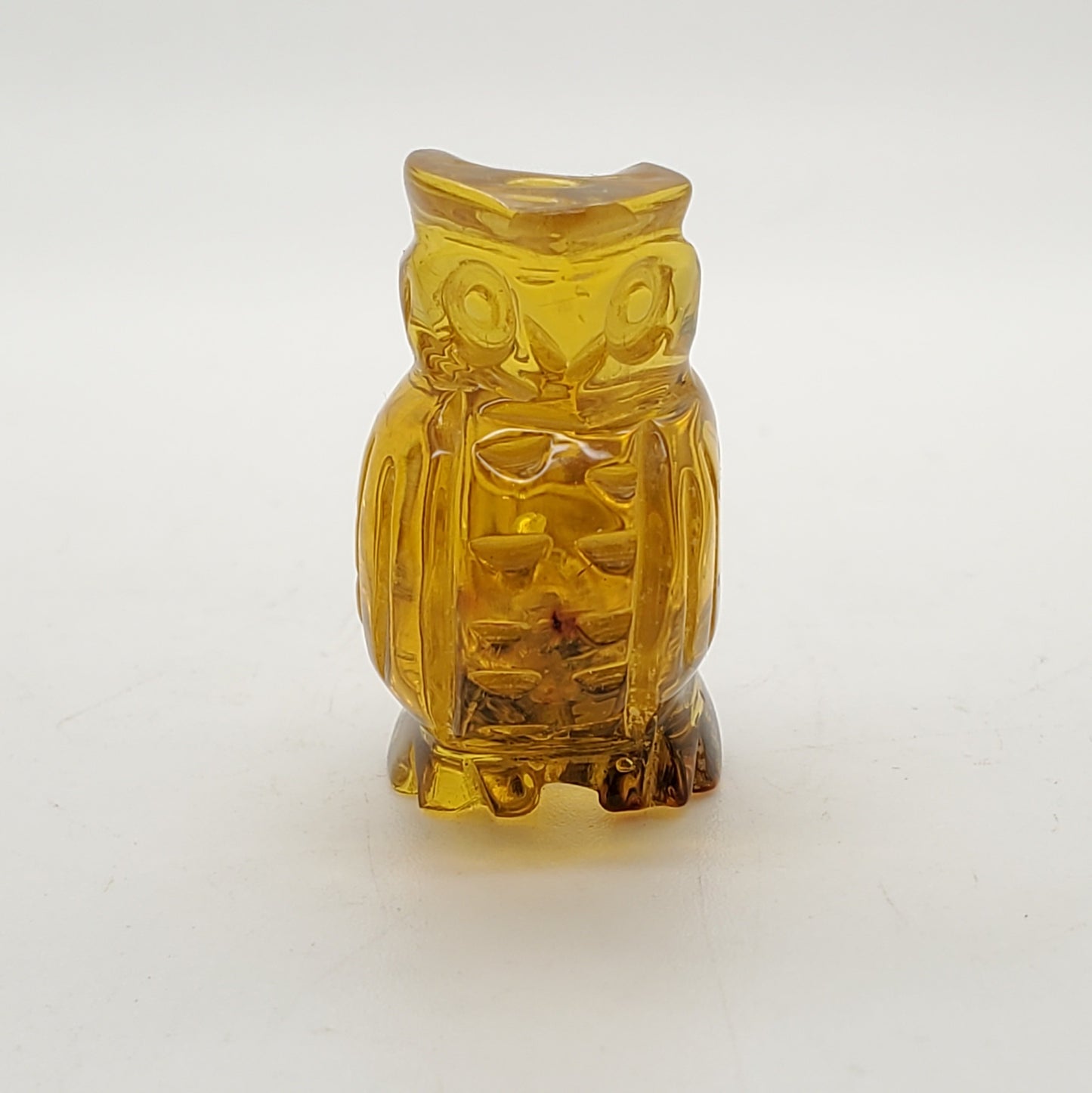 Owl Amber Talisman Carving