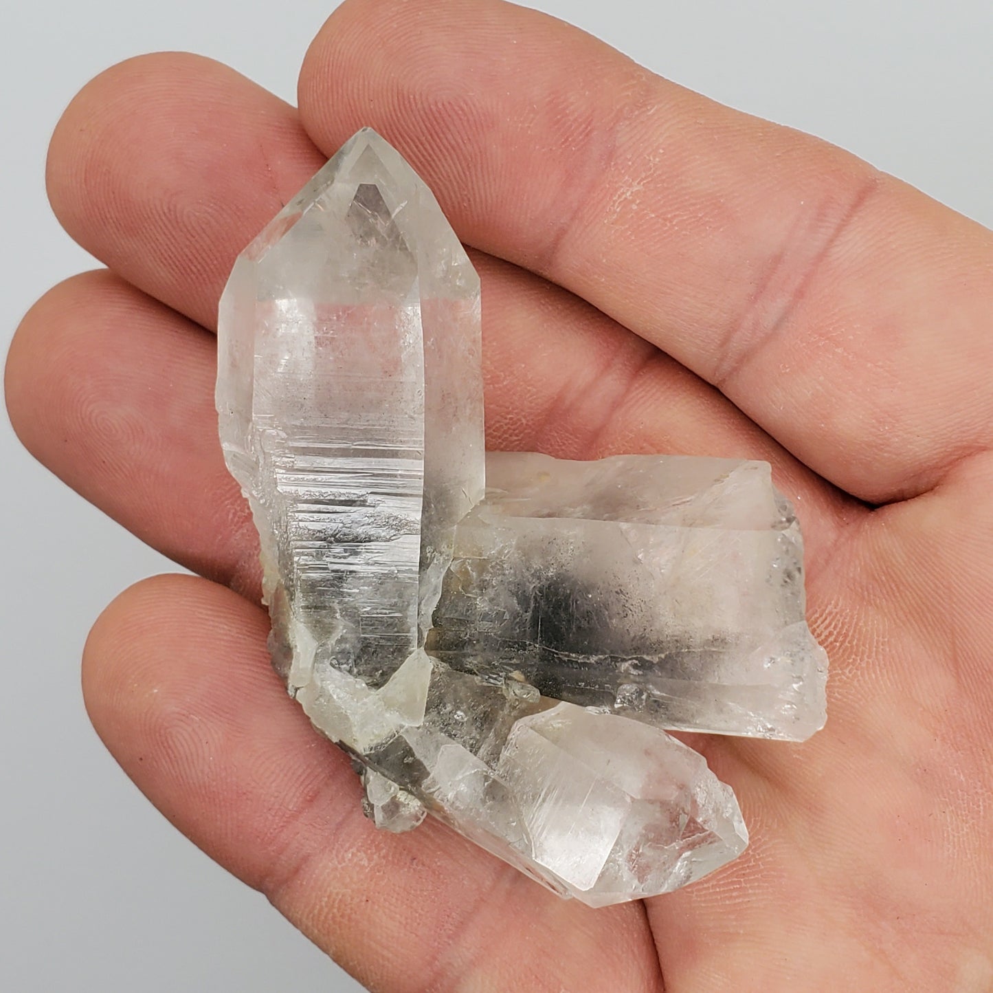 Black Phantom Quartz Crystal Cluster
