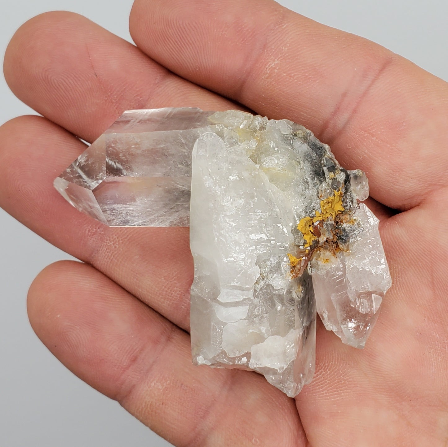 Black Phantom Quartz Crystal Cluster