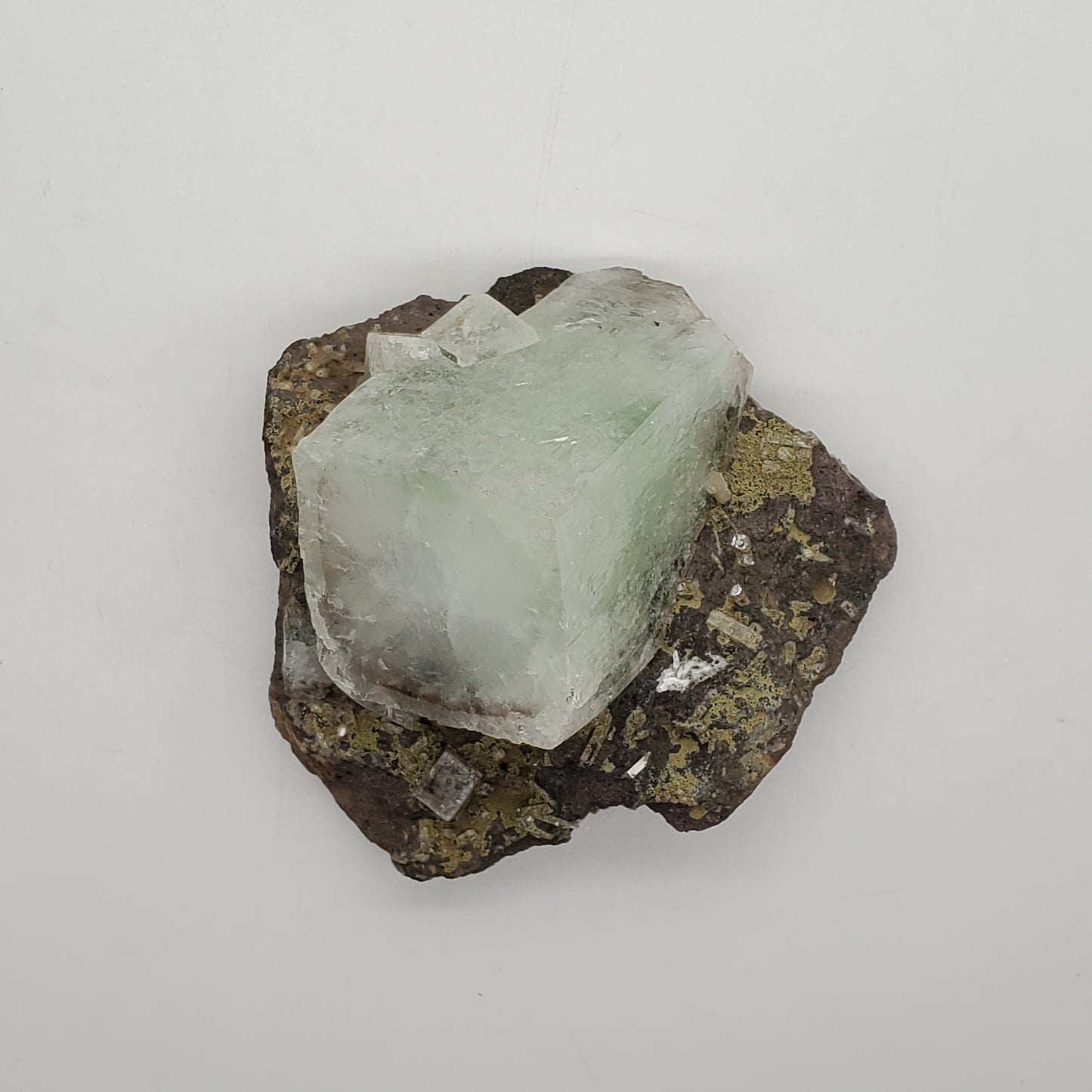 Green Apophyllite Cluster on Matrix #B2C