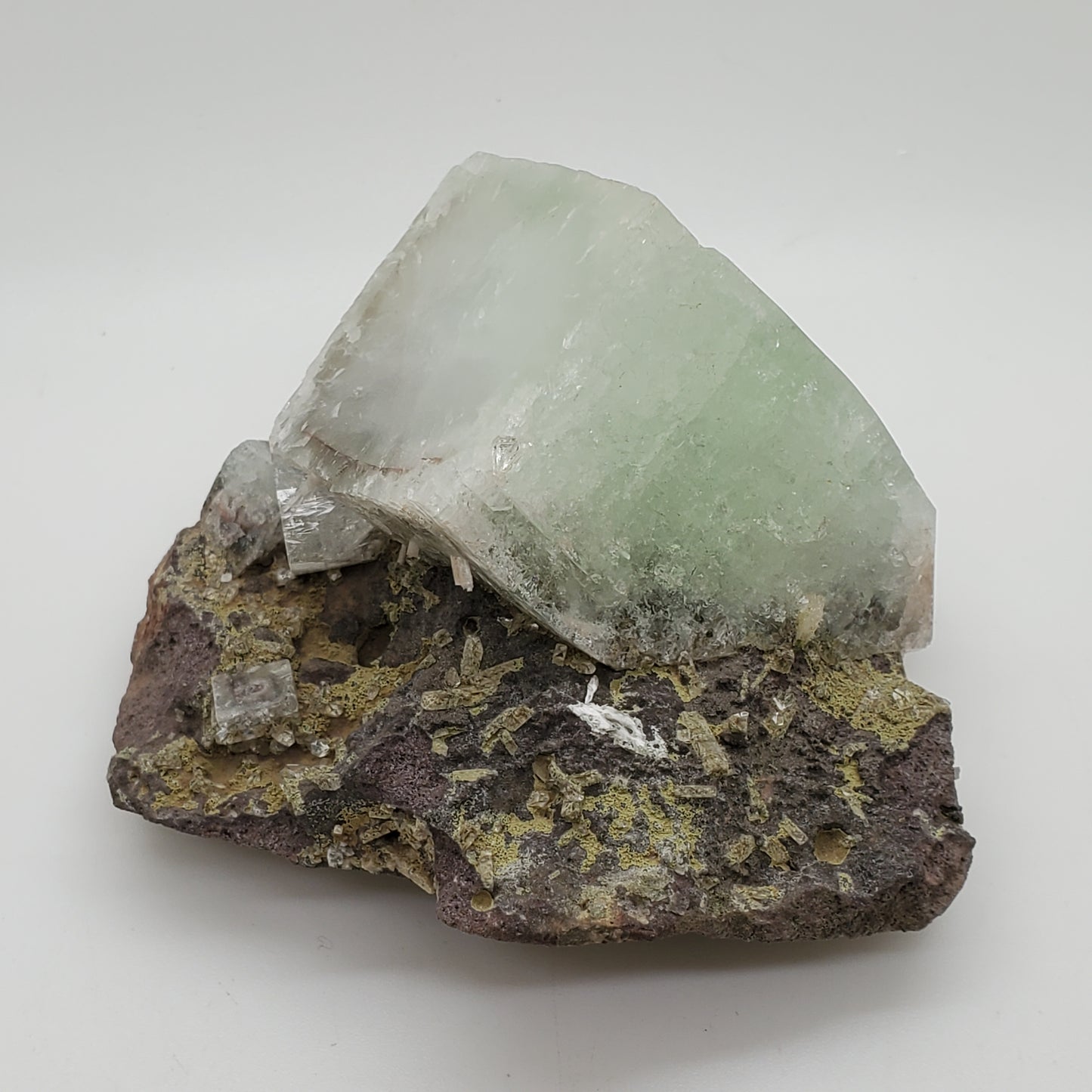 Green Apophyllite Cluster on Matrix #B2C