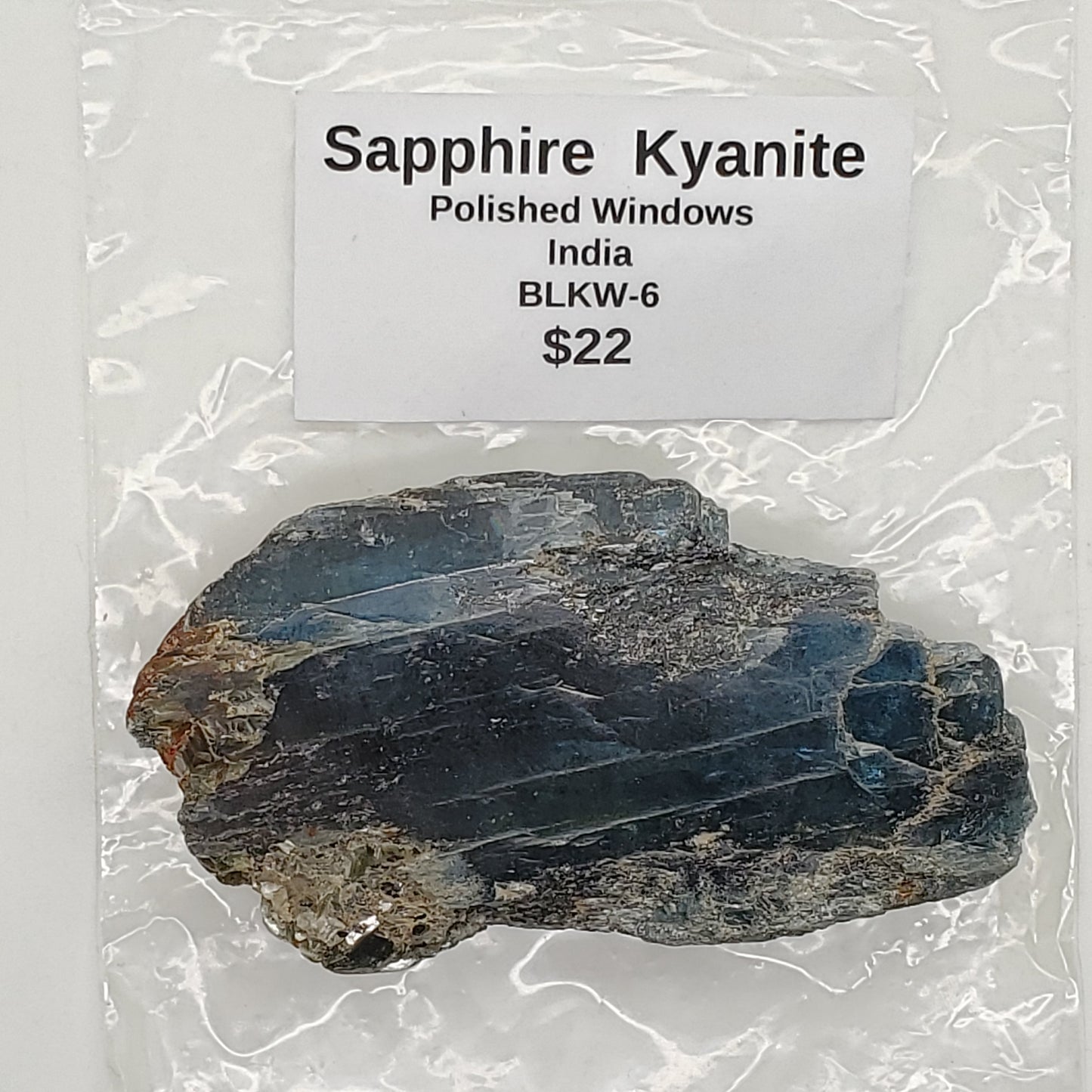 Sapphire Kyanite Polished Seer Stone