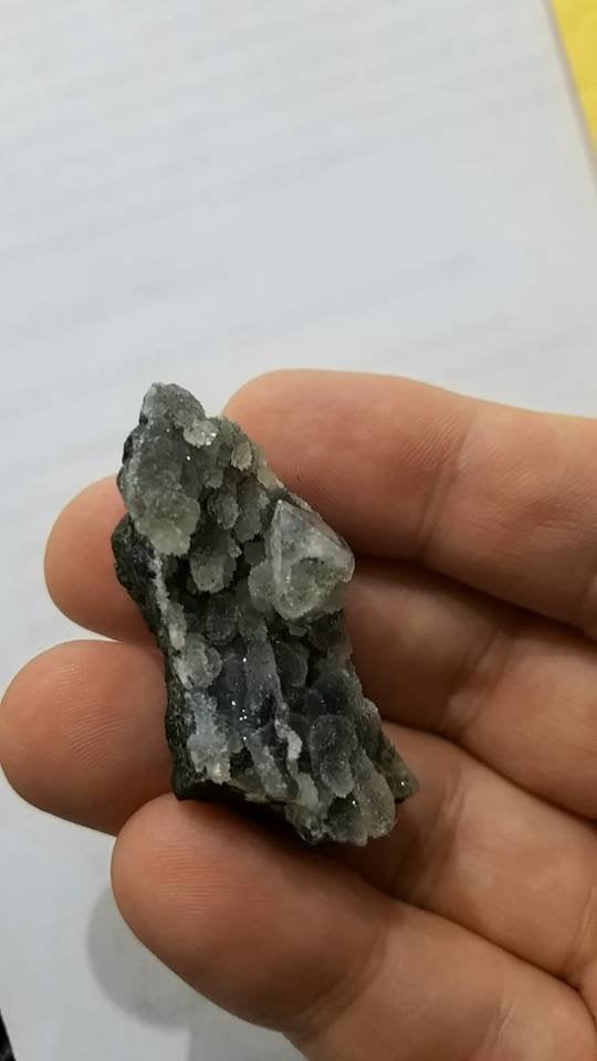 Druzy Chalcedony and Apophyllite Pyramid Specimen