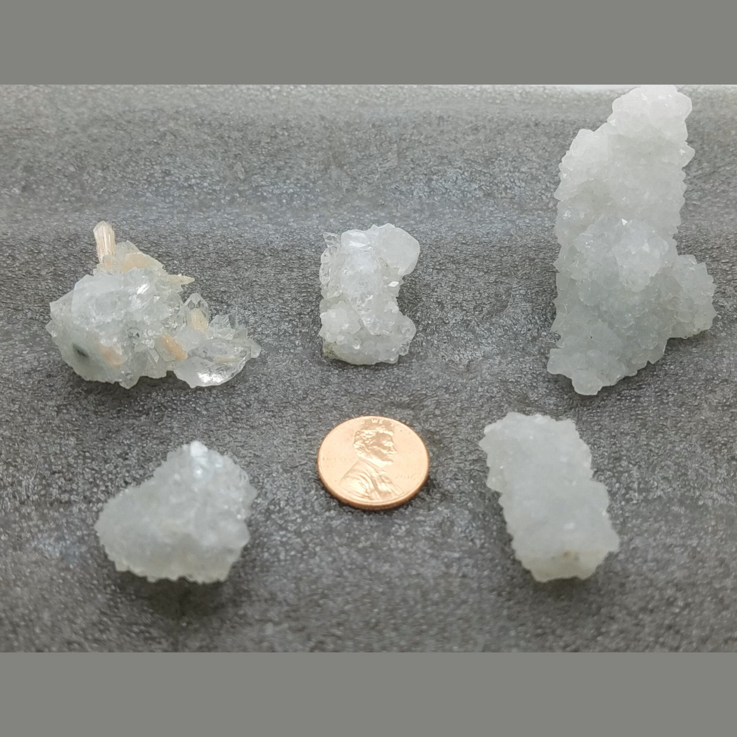 Apophyllite 5 piece Small Cluster Assortment #APO3