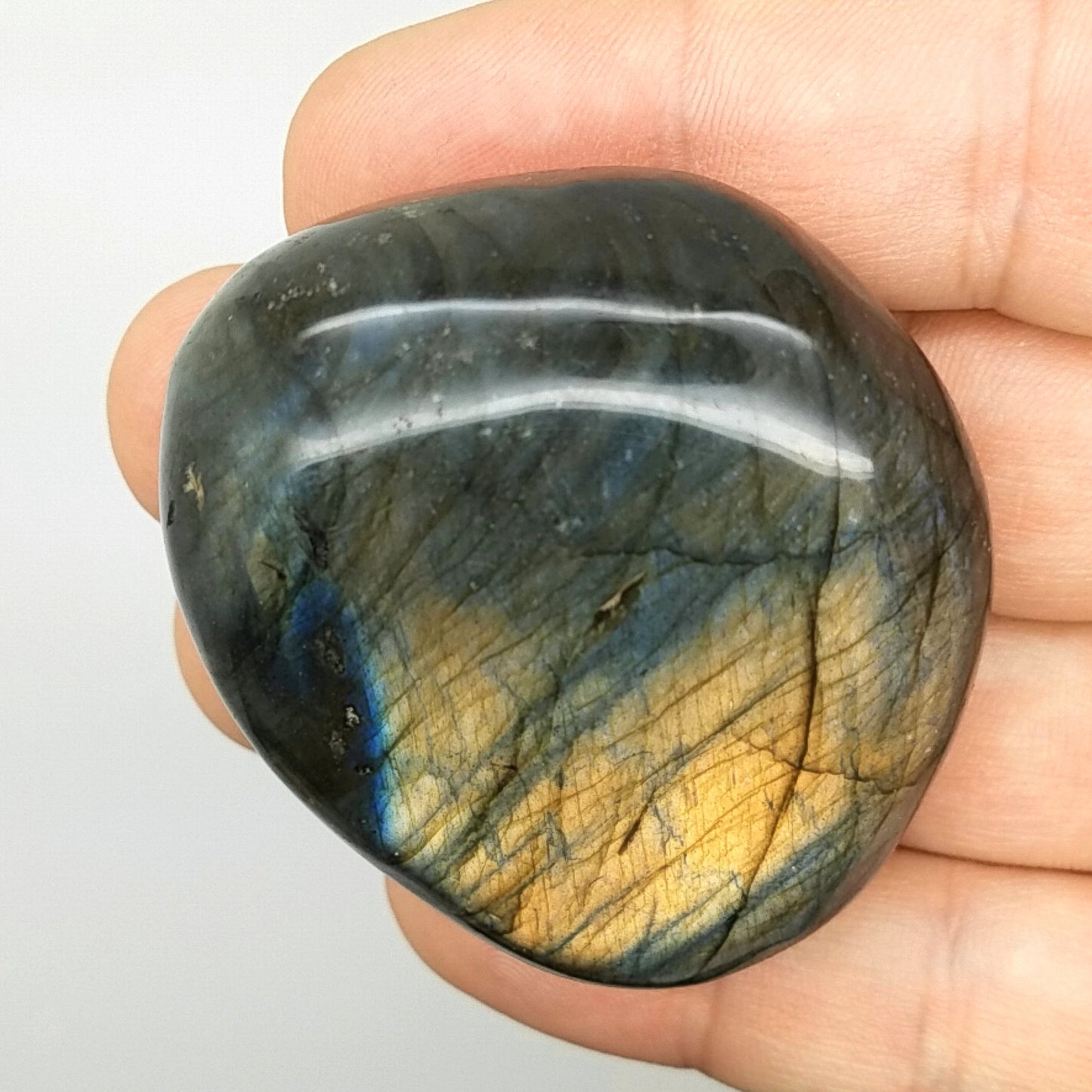 Purple Red Labradorite Massage Stone | 1 Pc