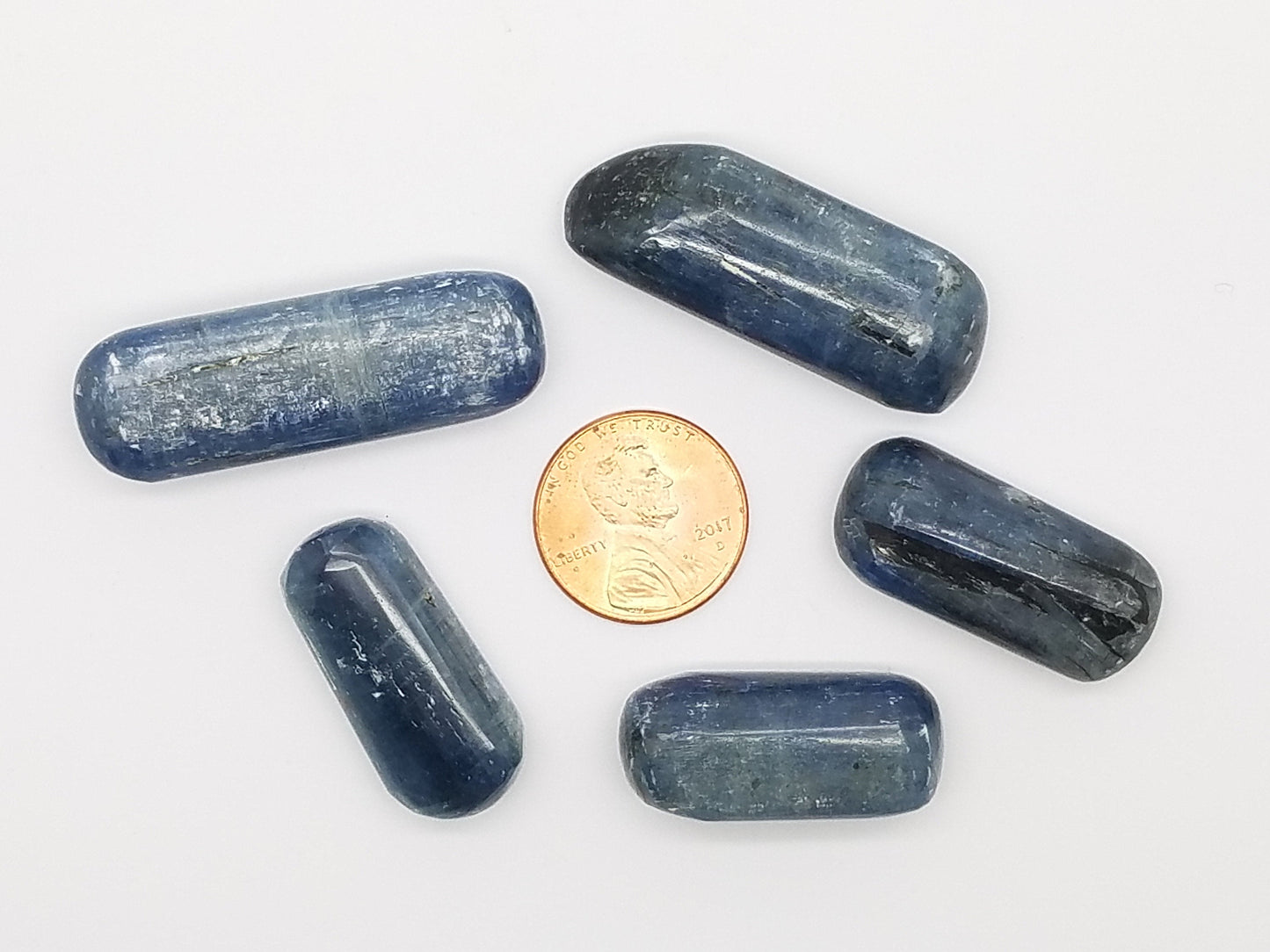 BLUE KYANITE TUMBLED stones | 5 pc randomly selected
