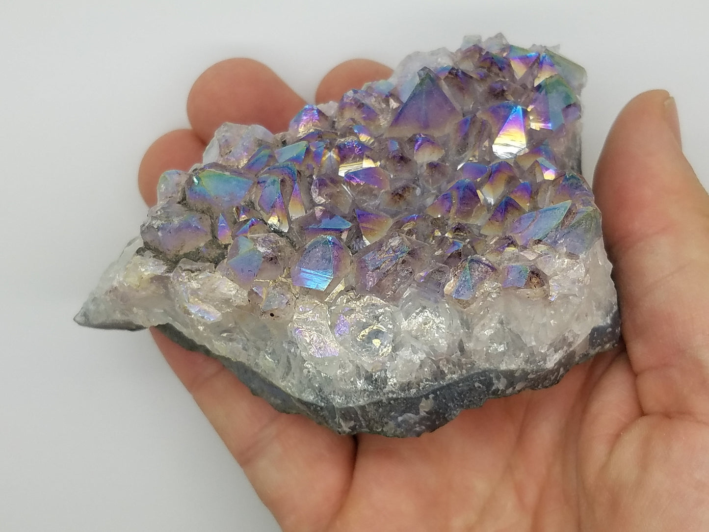Large Amethyst Aura | Mystical Quartz Crystal Cluster