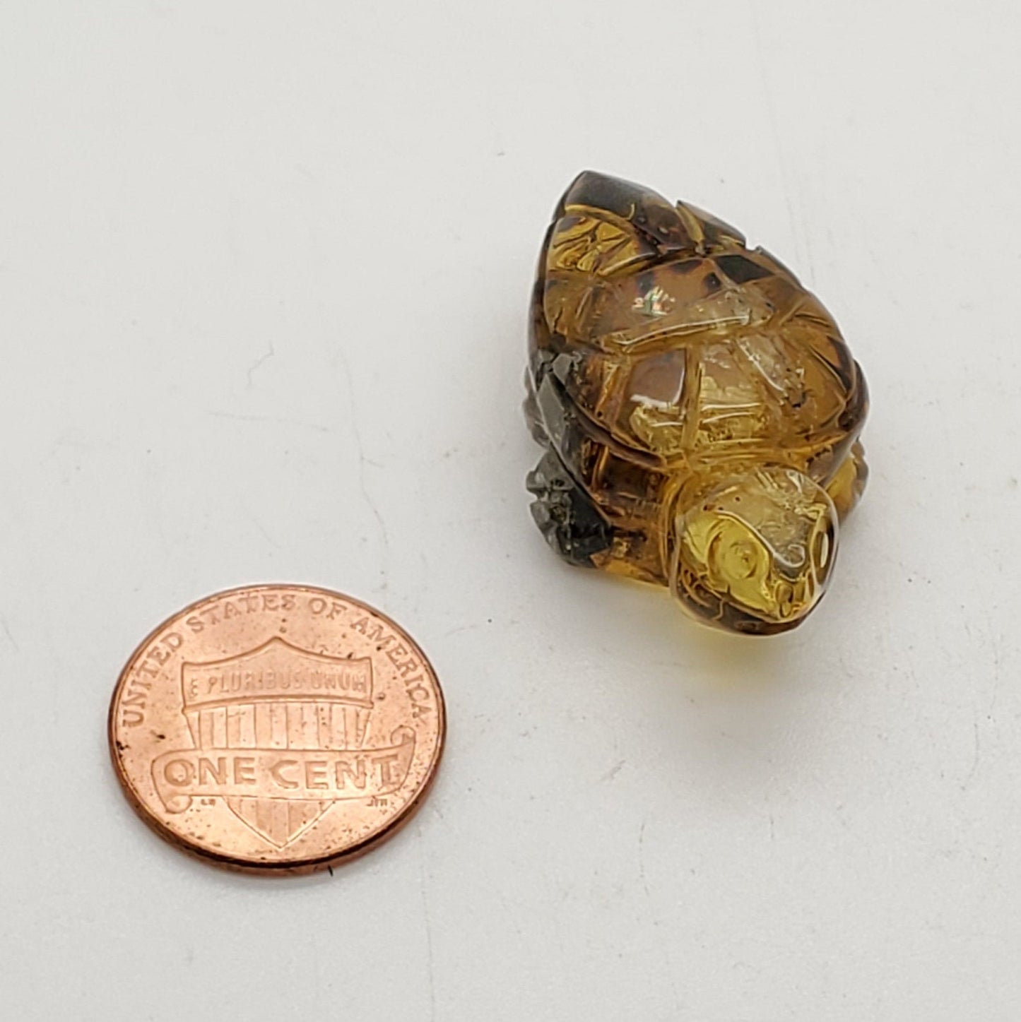 TURTLE Talisman | AMBER Carving | UV Reactive