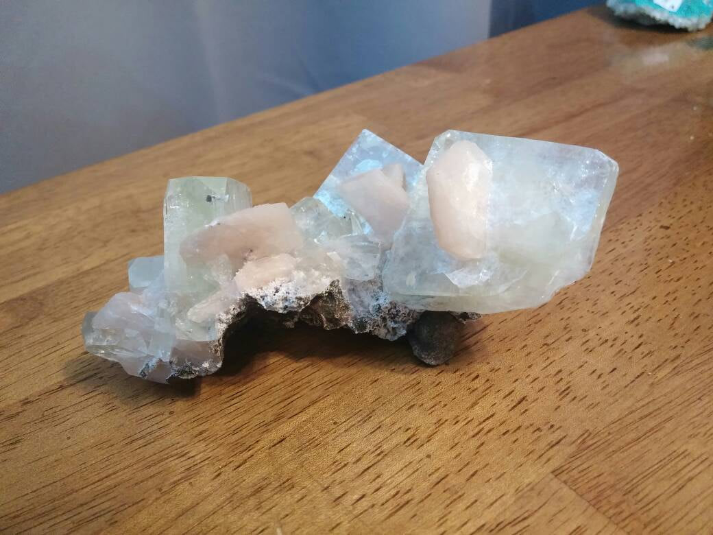 Superb Green Apophyllite with Stilbite Zeolite Specimen