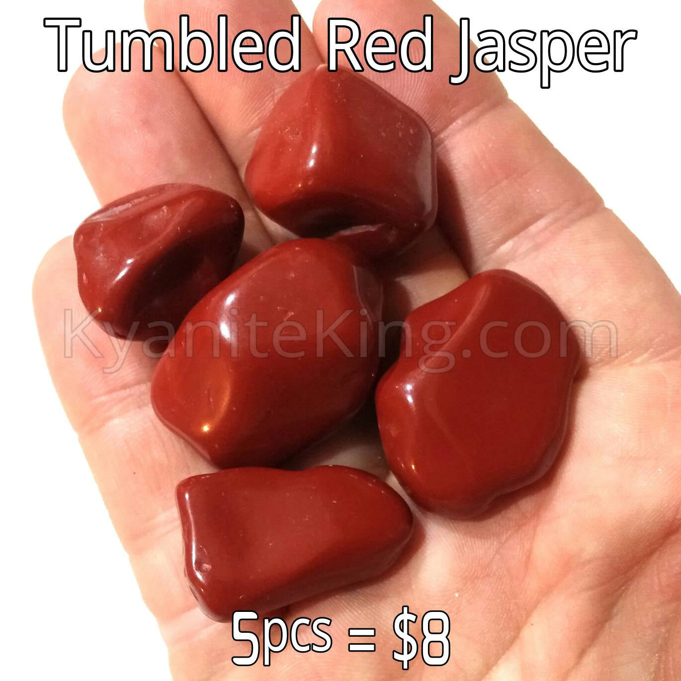 Red Jasper Tumbled Gemstone | 5 pc set