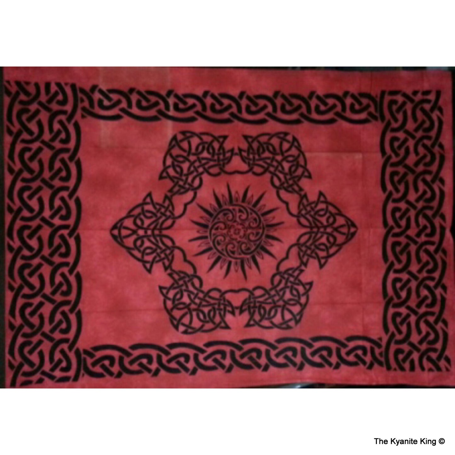 sm tapestry celtic sun design red