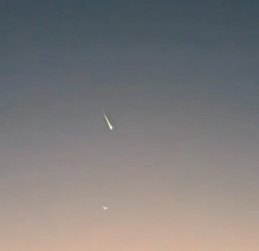 Meteor sighted with Moon over Brazil
