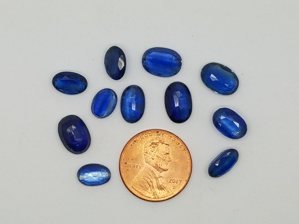 Blue Faceted Oval 9X7mm - The Meteorite Traders