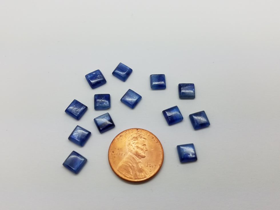 Blue Kyanite 6mm Square Cabochon - The Meteorite Traders