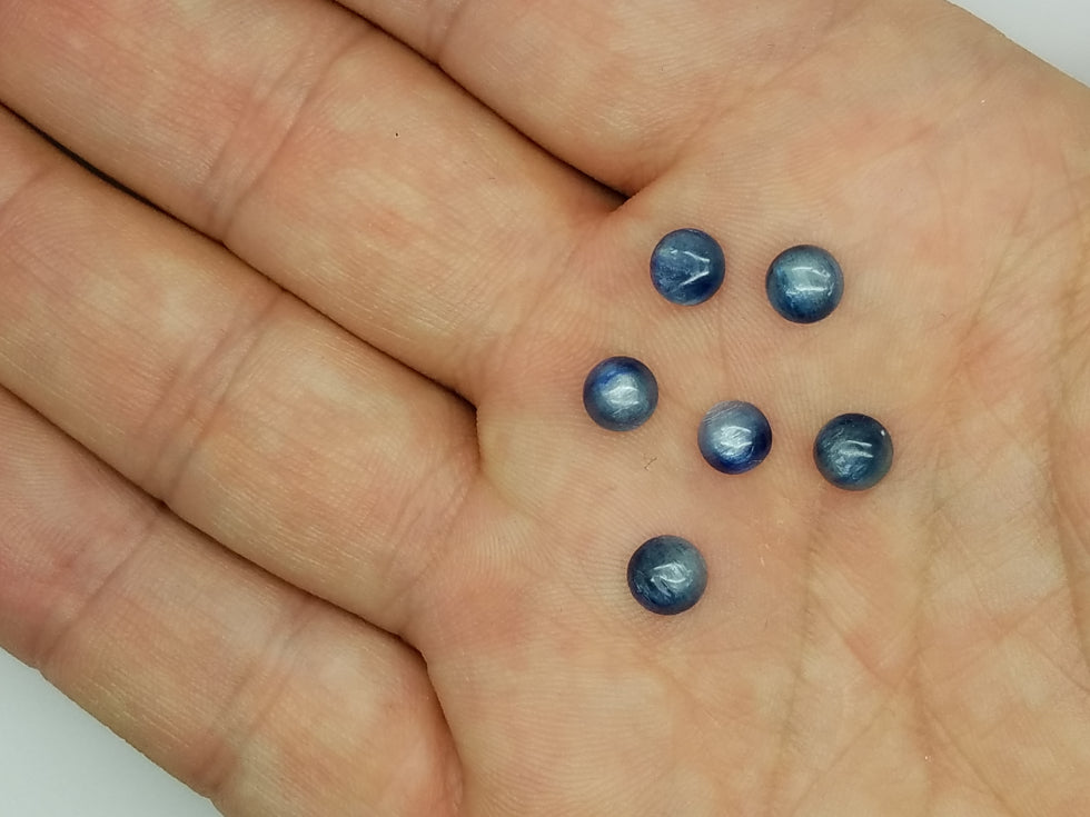 Blue Kyanite 6mm Round Cabochon - The Meteorite Traders